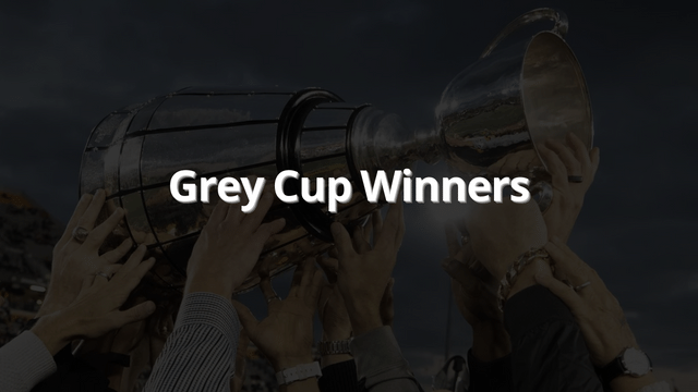Grey Cup Winners